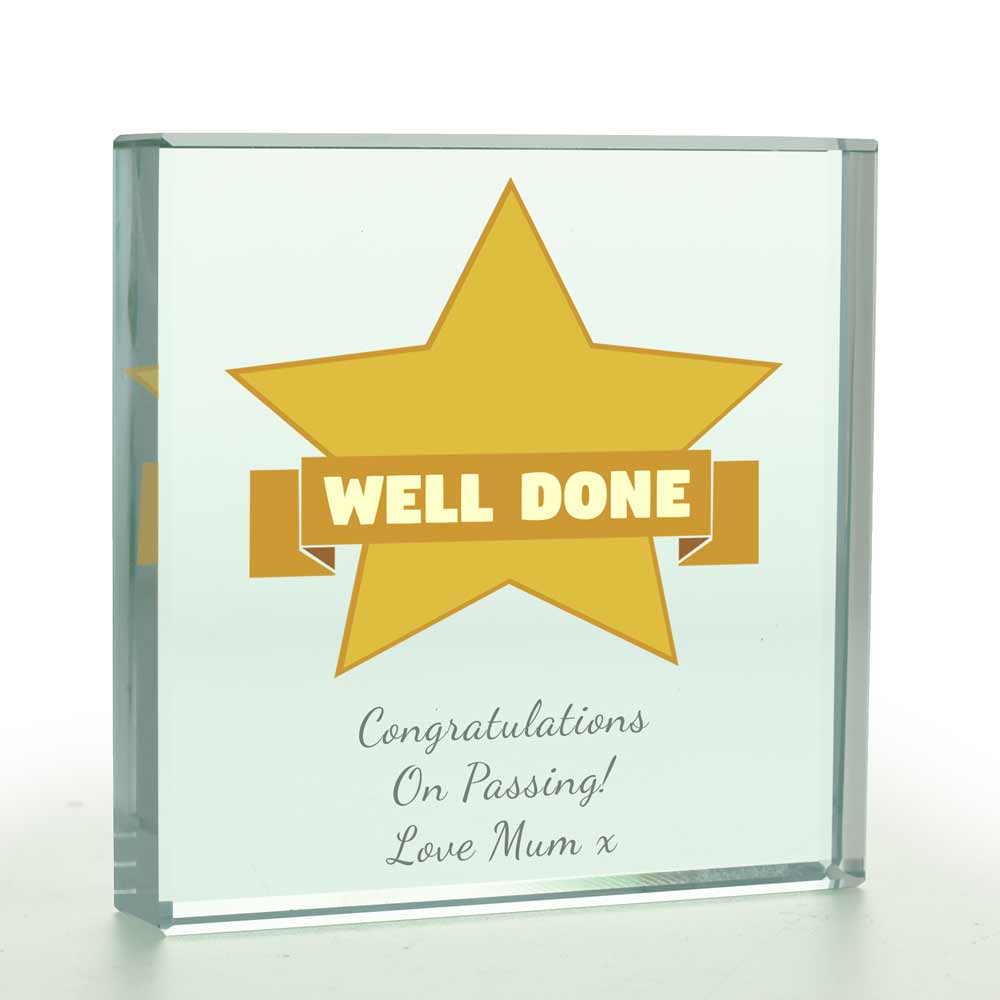 Personalised Well Done Glass Token - Any Occasion - Click Image to Close