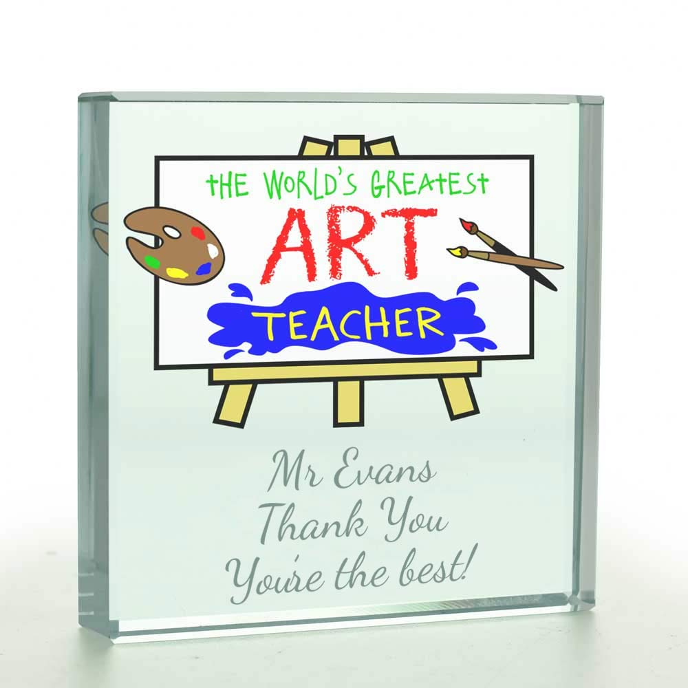 The World's Greatest Art Teacher Personalised Colour Token - Click Image to Close