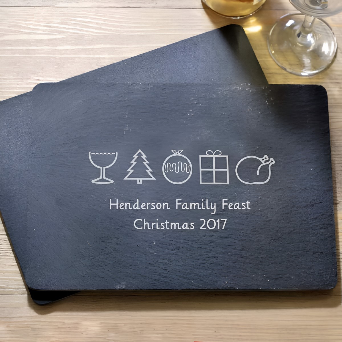 Personalised Christmas Themed Placemat Set - Click Image to Close