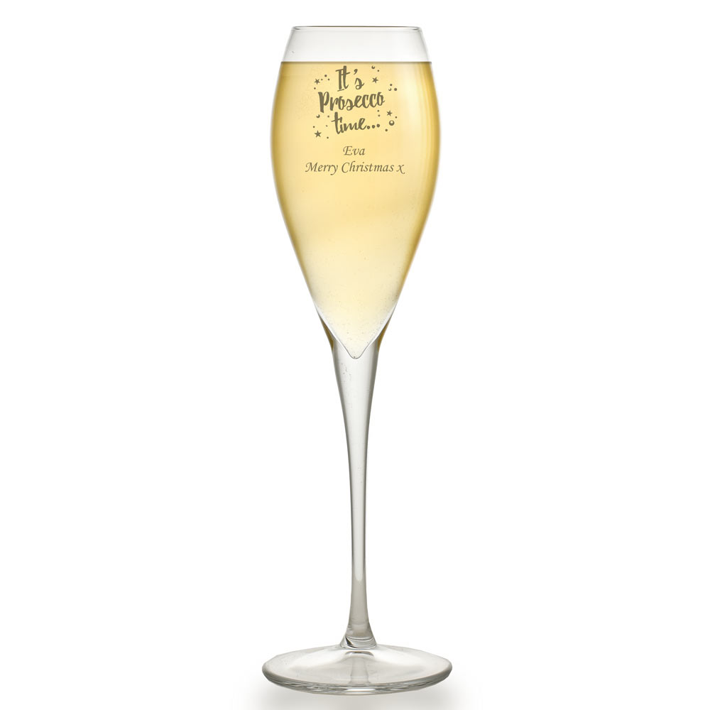 Personalised It's Prosecco Time Glass - Click Image to Close