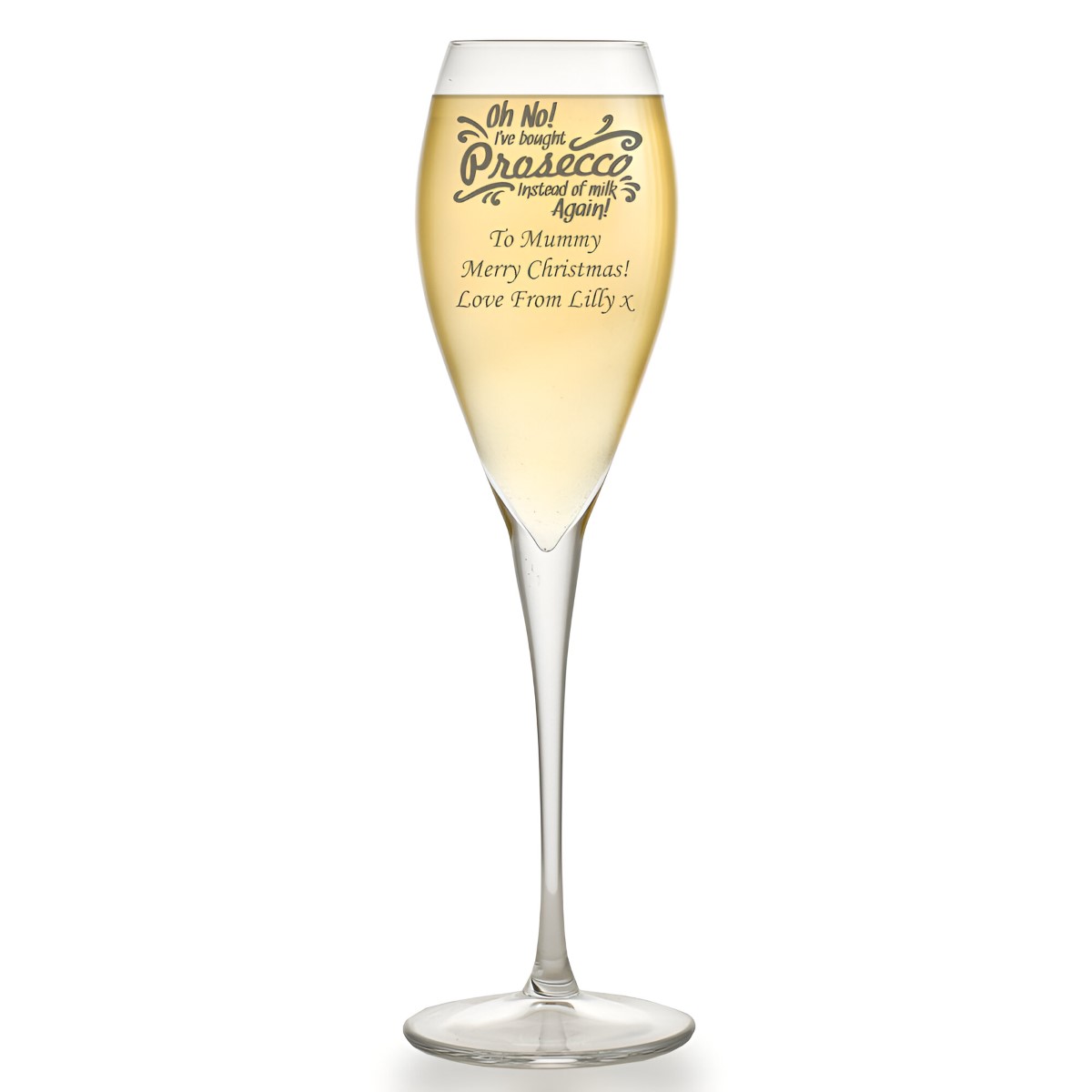 Personalised Oh No I've Bought Prosecco Again Glass Flute - Click Image to Close