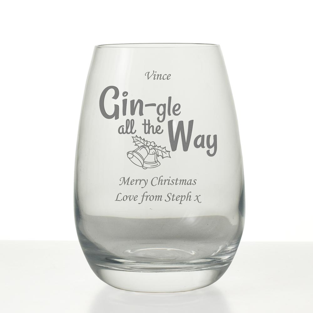 Personalised Gingle All The Way Grand Highball - Click Image to Close