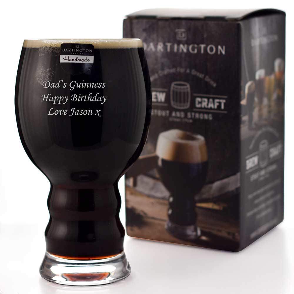 Personalised Dartington Brew Craft Stout Glass - Click Image to Close