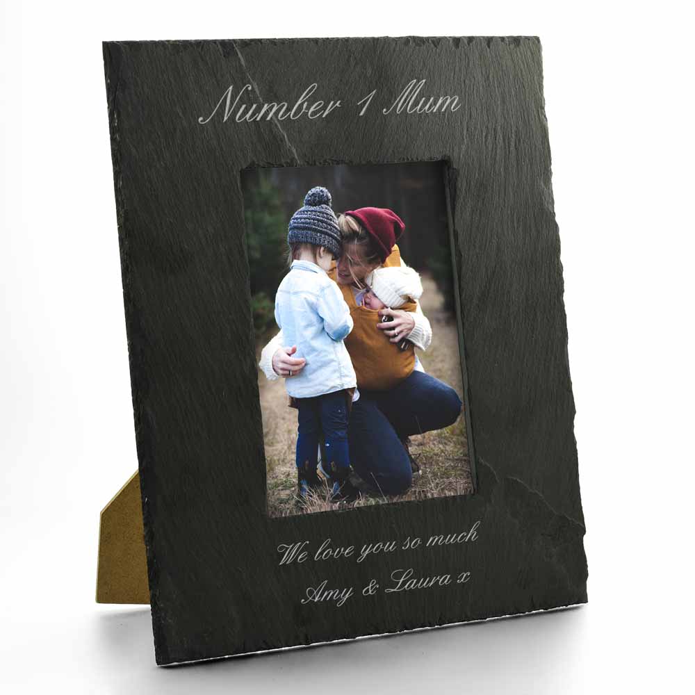 Personalised Slate Photo Frame - Click Image to Close