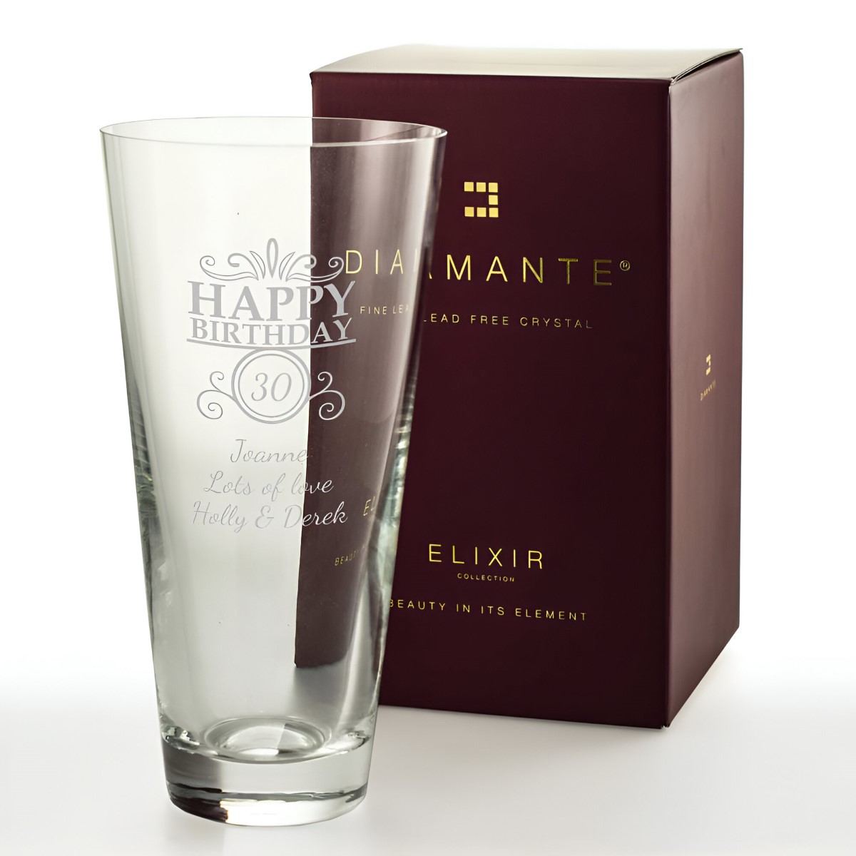 Personalised Happy Birthday Bullet Vase [11385SEMI]