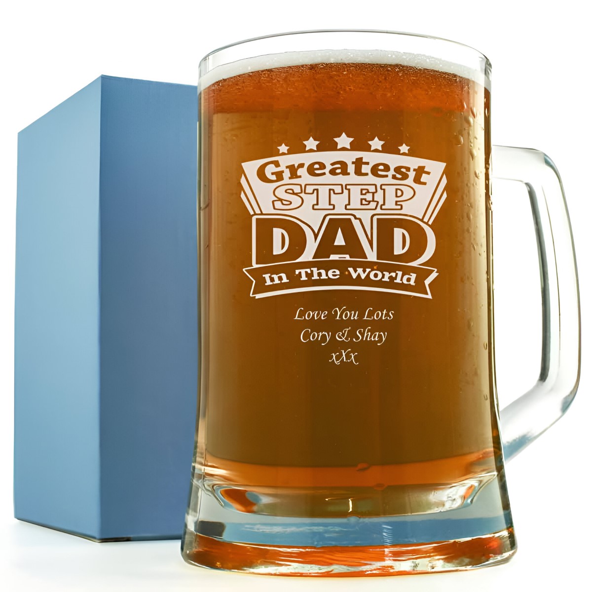 Personalised Greatest Step Dad Tankard - Click Image to Close