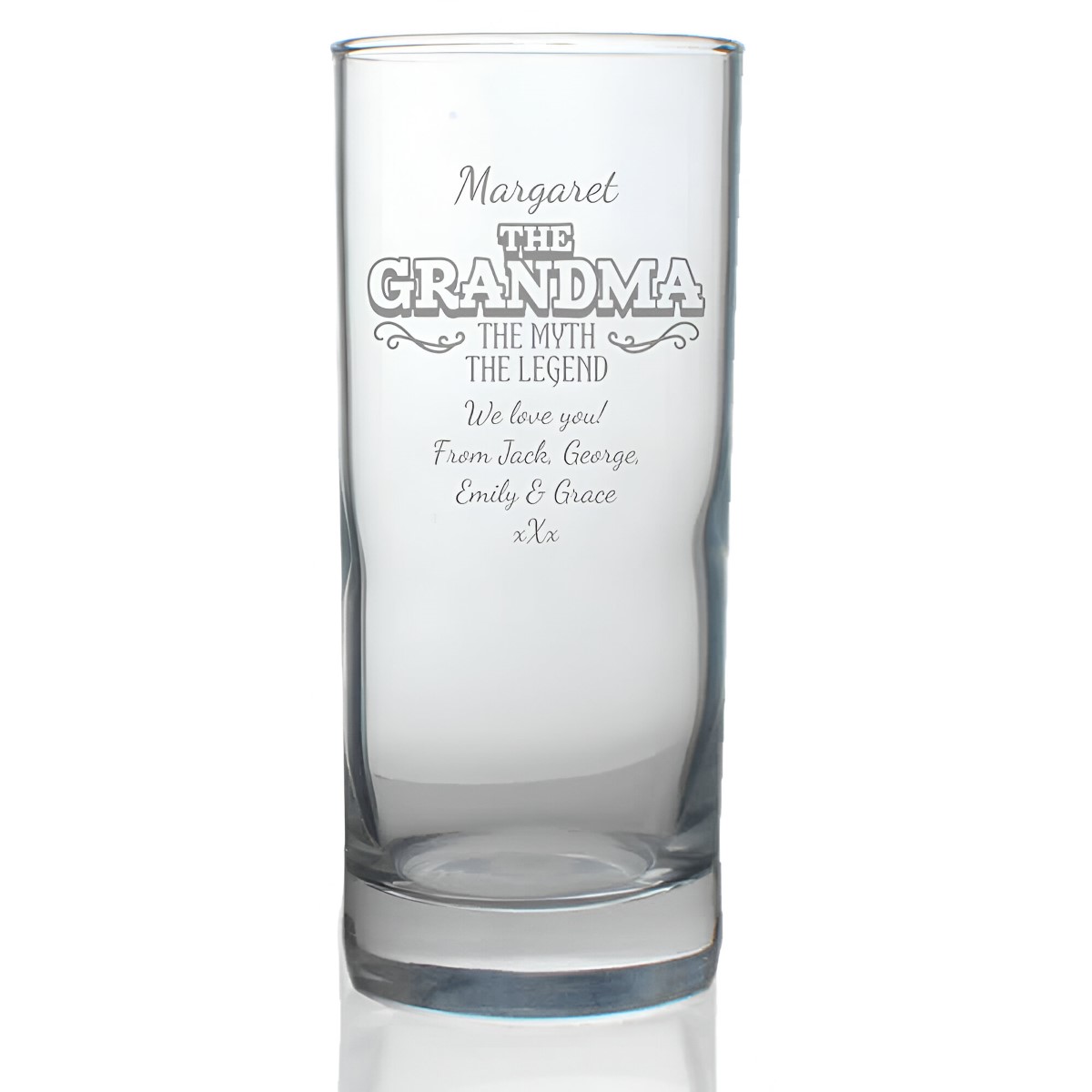 Personalised Hiball Glass - The Grandma, The Myth, The Legend - Click Image to Close