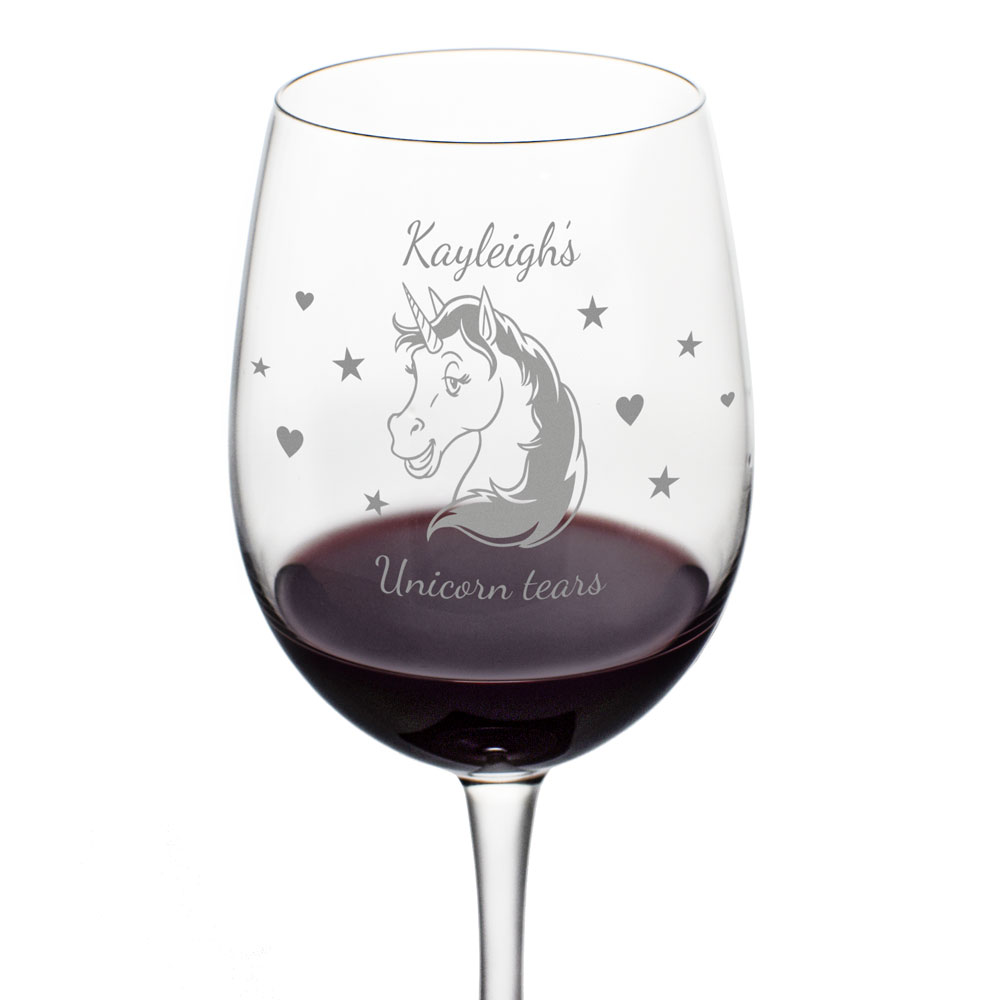 Personalised Unicorn Wine Glass - Click Image to Close