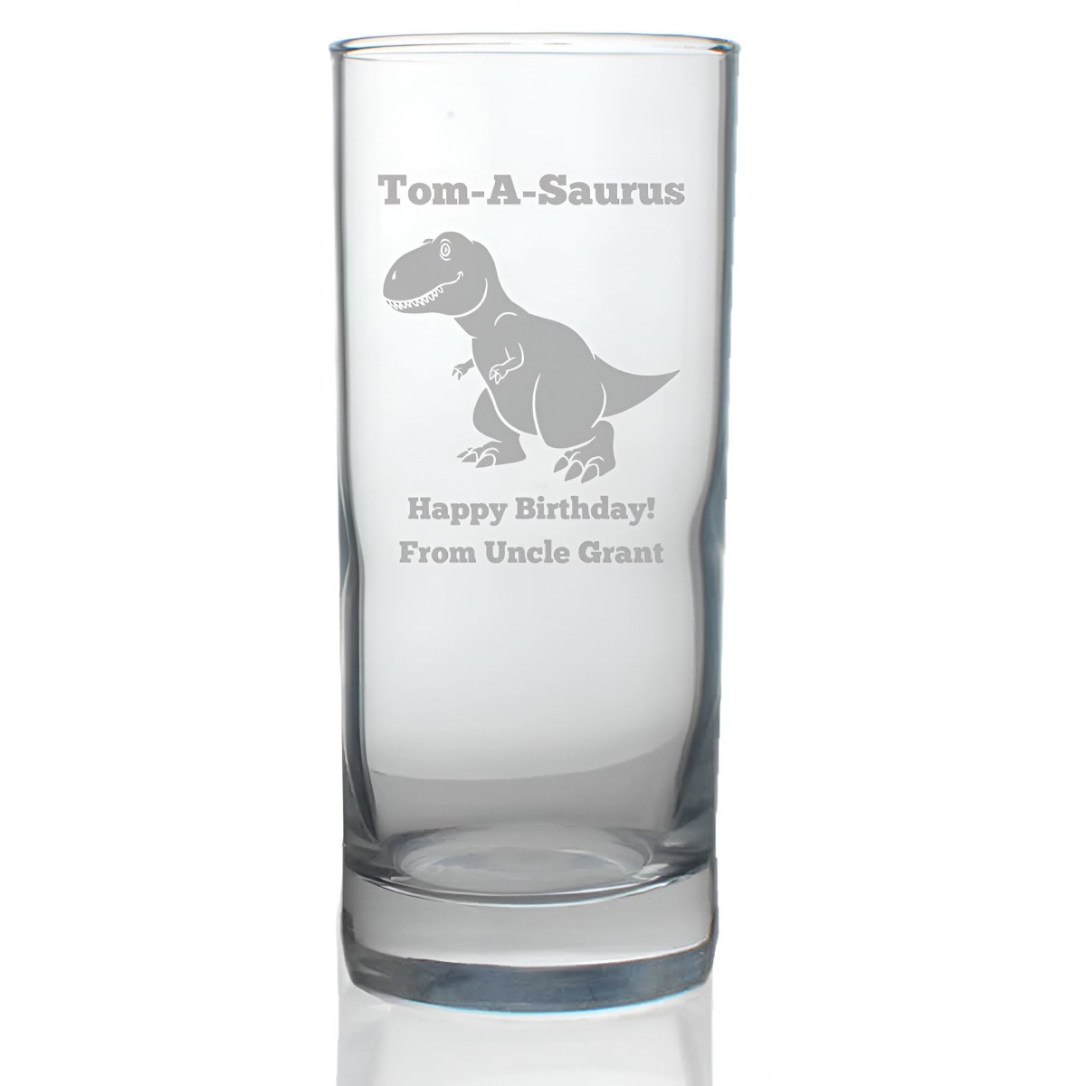 Personalised Dinosaur Hiball Glass - Click Image to Close