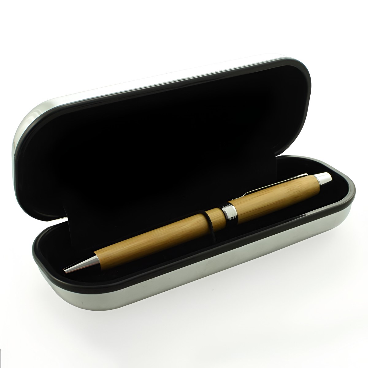 Personalised Wooden Pen With Silver Gift Box