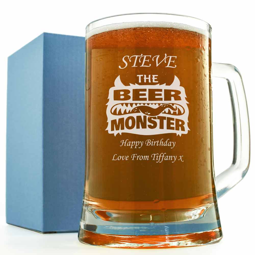 Personalised Beer Monster Pint Tankard - Click Image to Close