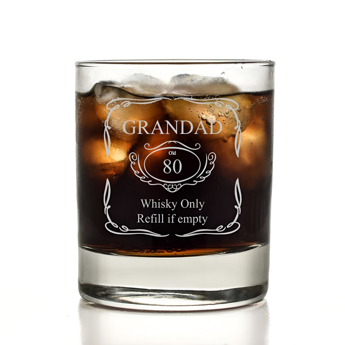 Personalised Old Age Whisky Tumbler - Click Image to Close