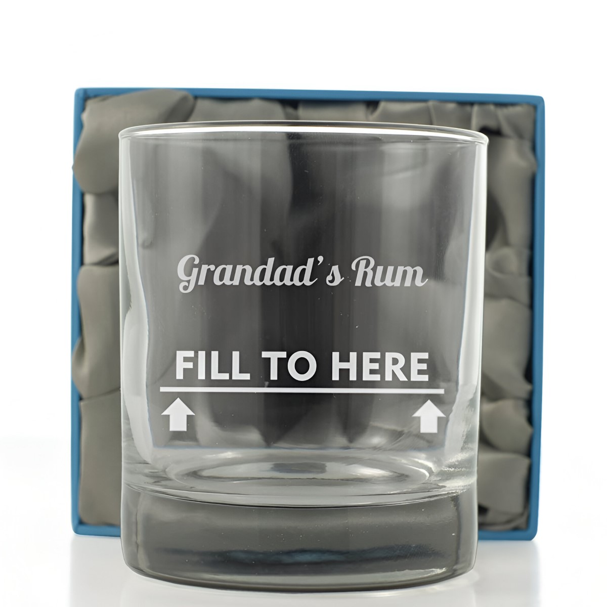 Personalised Fill To Here Glass Tumbler - Click Image to Close