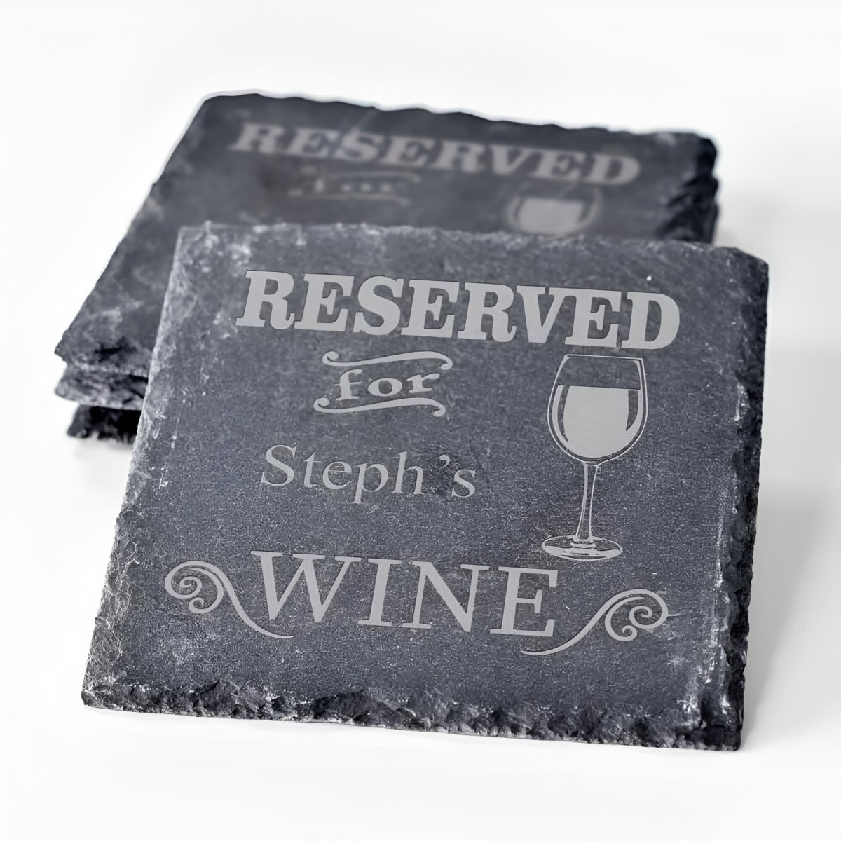 Personalised Wine Slate Coaster Set - Click Image to Close