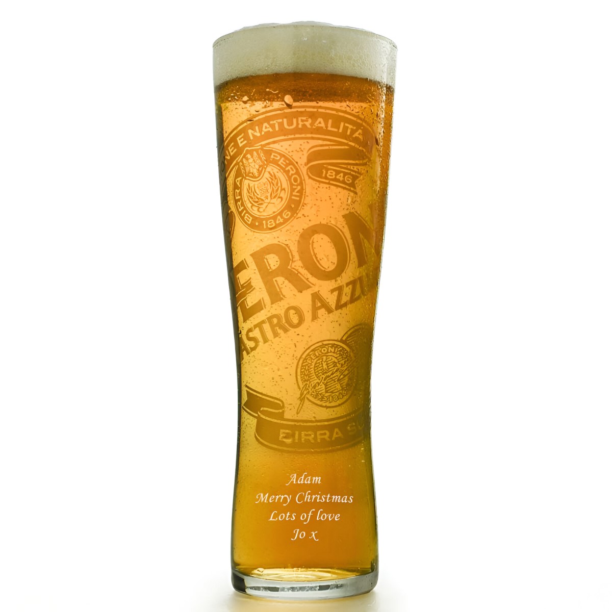 Personalised Branded Peroni Pint Glass - Click Image to Close