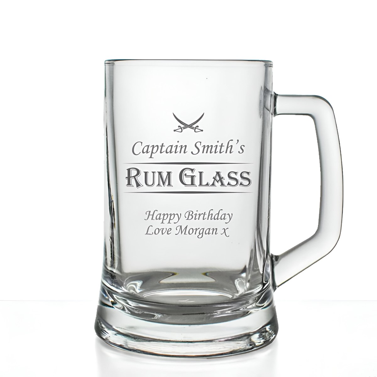 Personalised Captain's Rum Pint Tankard - Click Image to Close