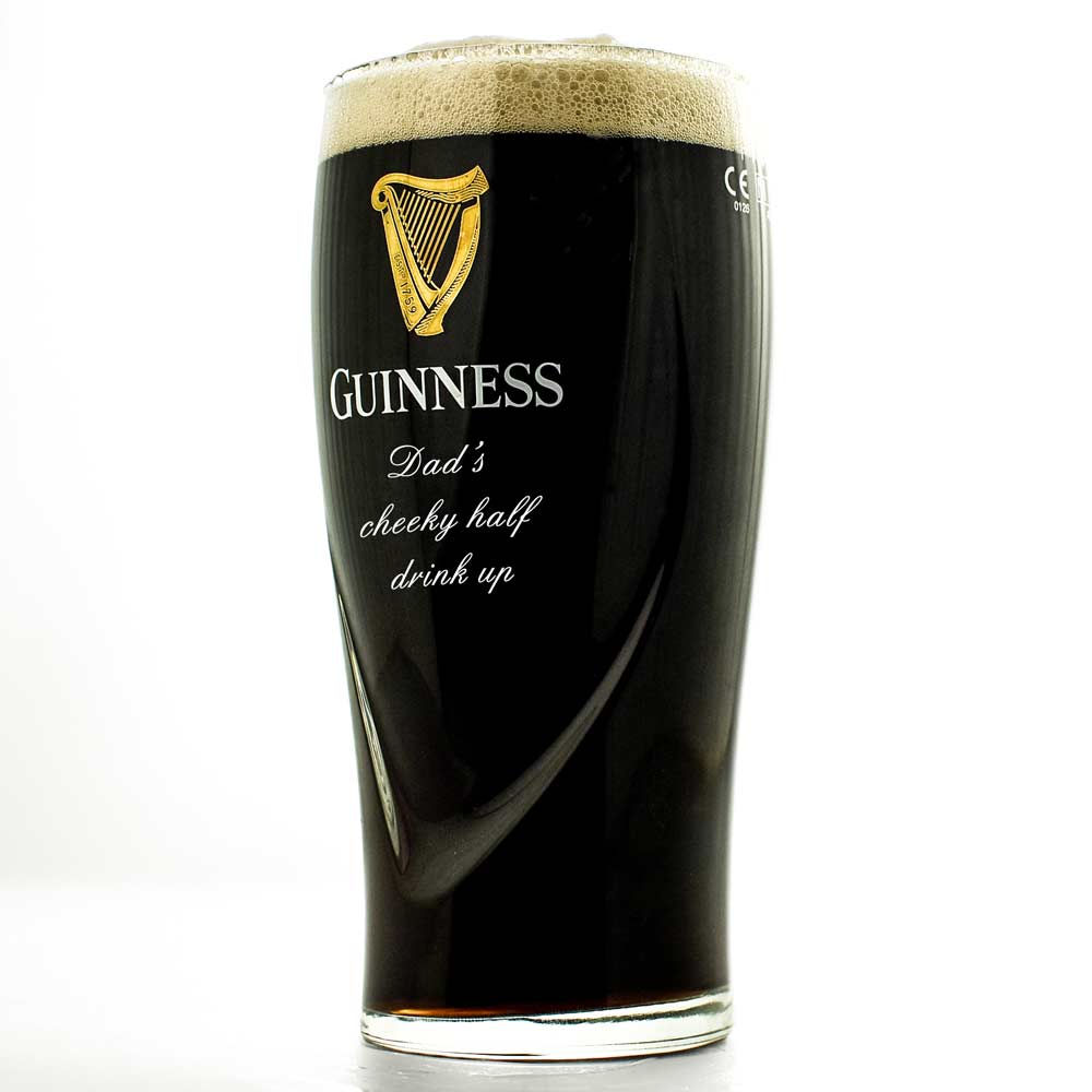 Personalised Guinness Half Pint Glass - Click Image to Close