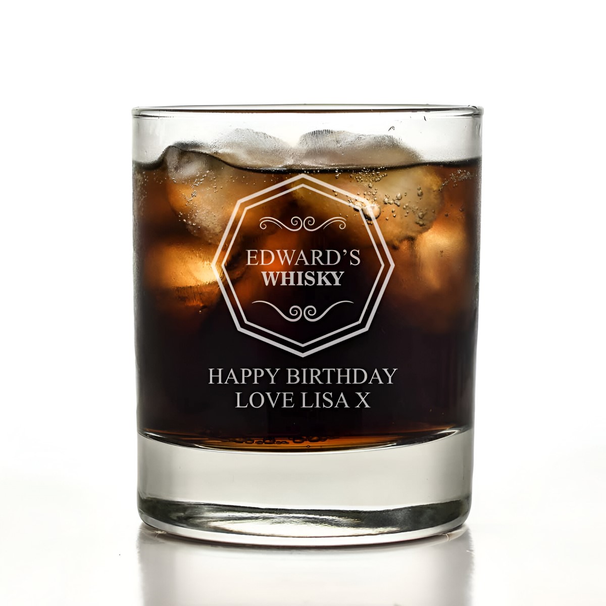 Personalised Premium Badge Glass Tumbler - Click Image to Close