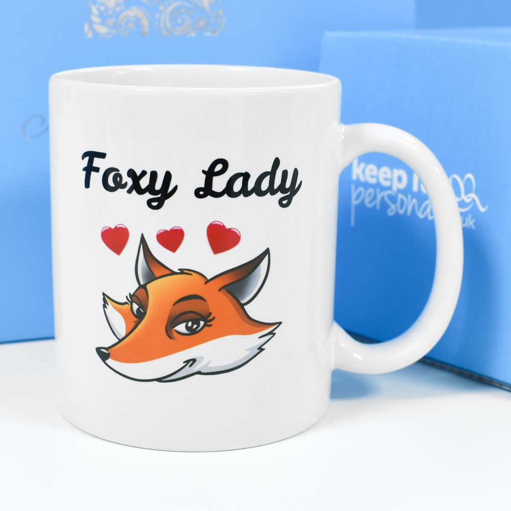 Personalised Mug - Foxy Lady - Click Image to Close