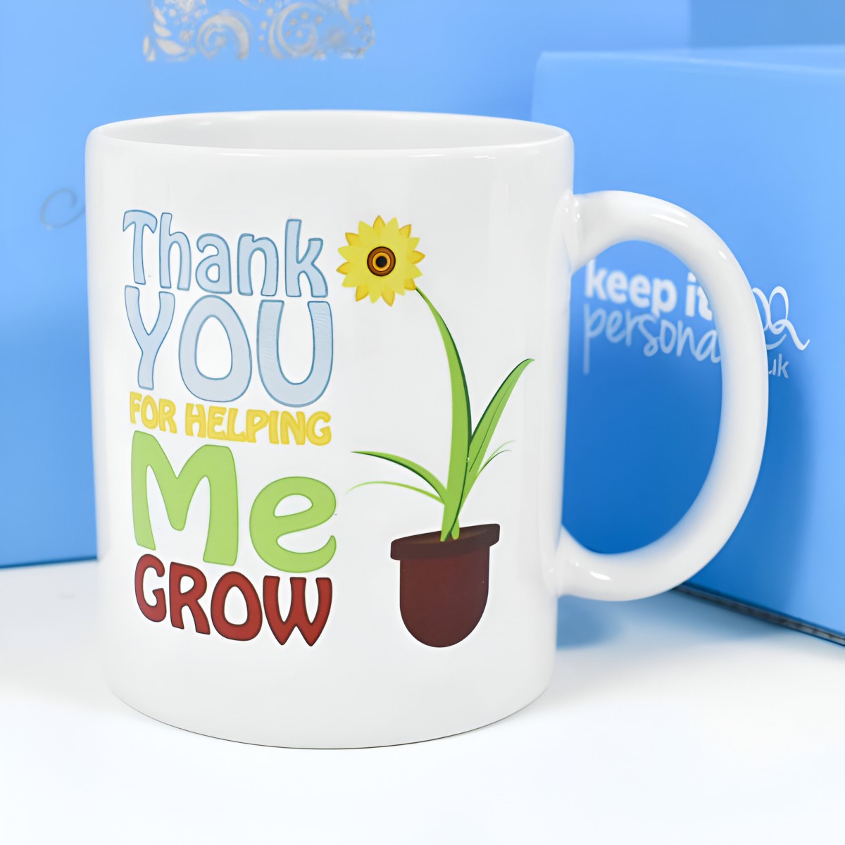 Personalised Mug - Thank You For Helping Me Grow - Click Image to Close