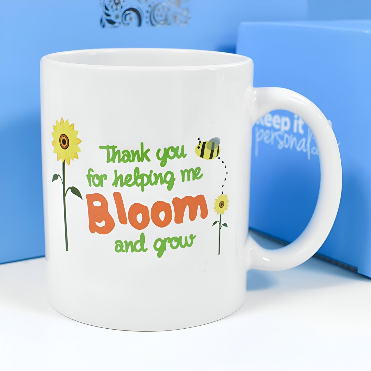 Personalised Mug - Thank You For Helping Me Bloom - Click Image to Close