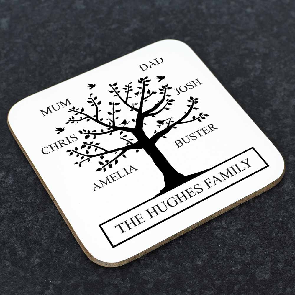 Personalised Coaster - Family Tree - Click Image to Close