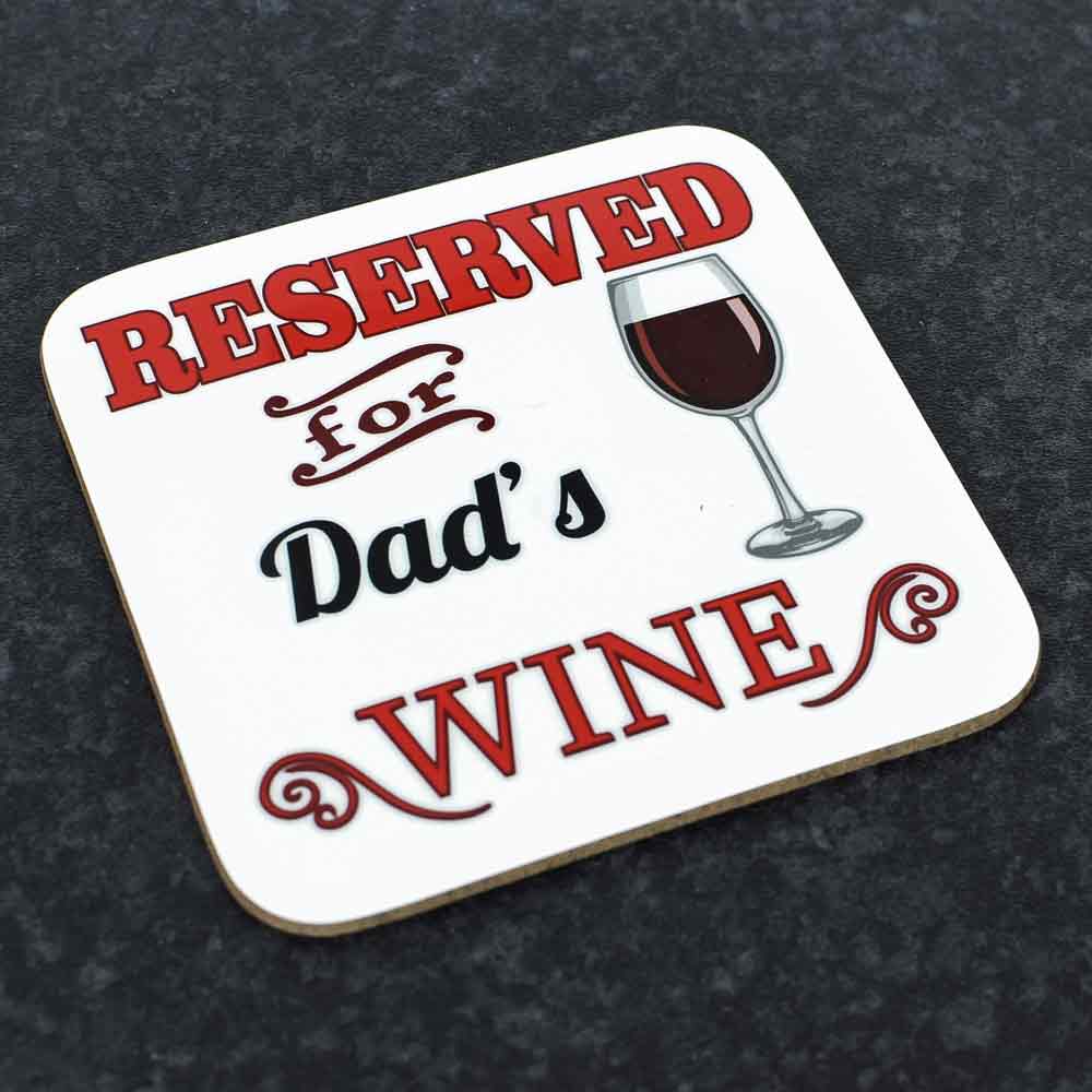 Personalised Coaster - Reserved For Wine - Click Image to Close