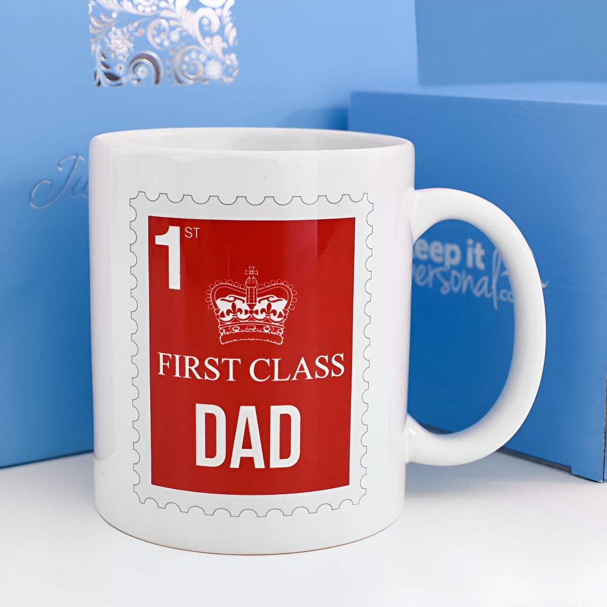 Personalised Mug - First Class Dad - Click Image to Close