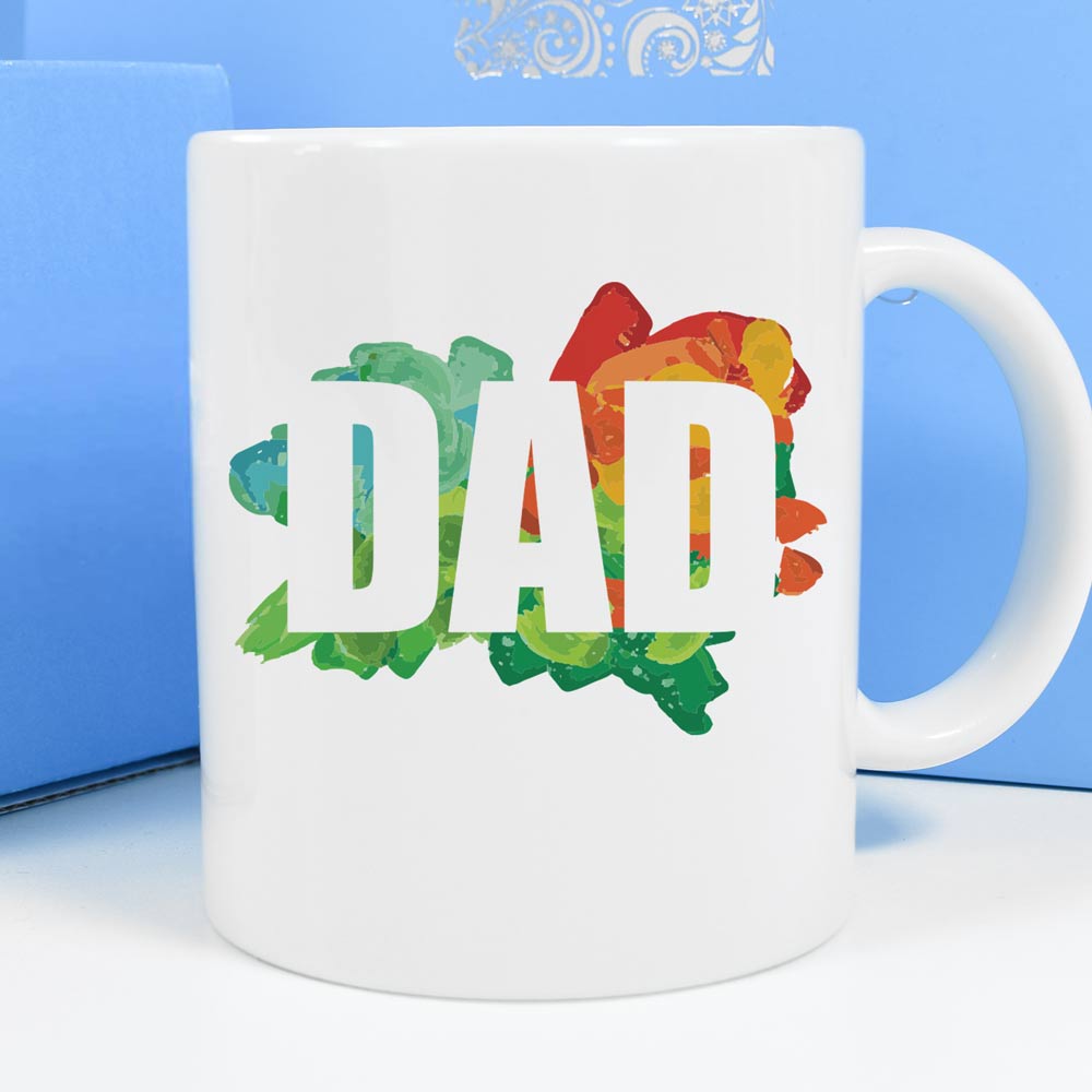 Personalised Mug - Finger Paint Dad - Click Image to Close