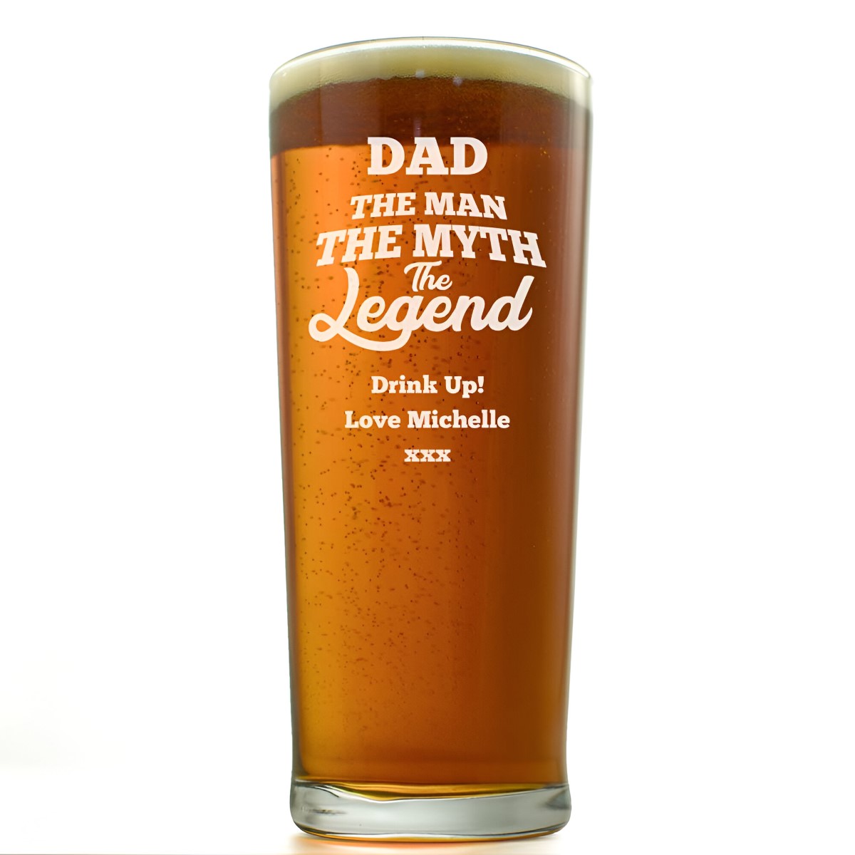 Personalised Pint Glass - Man, Myth, Legend - Click Image to Close