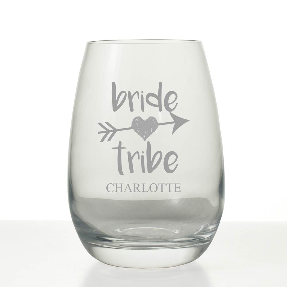 Personalised Bride Tribe Hiball Gin Glass - Click Image to Close