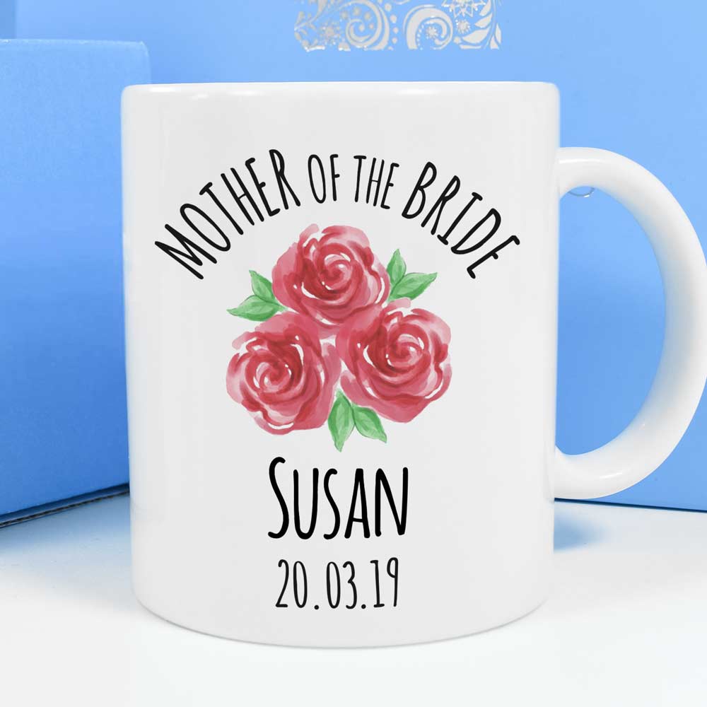 Personalised Mug - Mother Of The Bride Roses - Click Image to Close