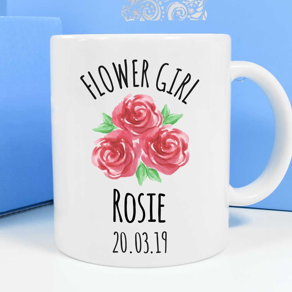 Personalised Mug - Flower Girl Roses - Click Image to Close