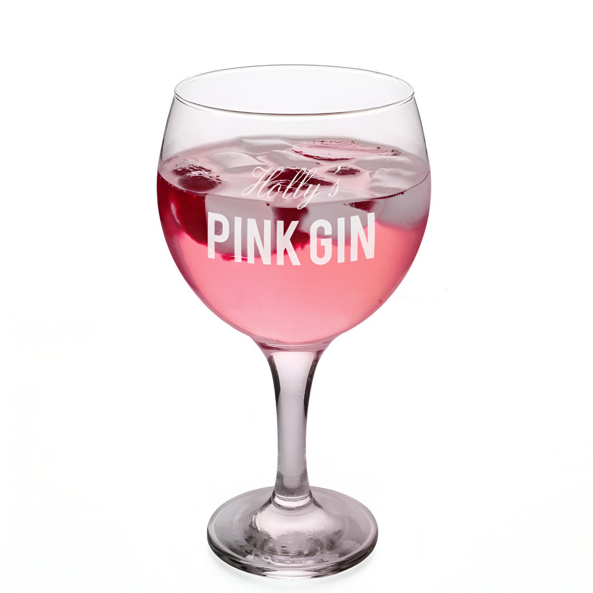 Personalised Gin Glass - Pink Gin - Click Image to Close