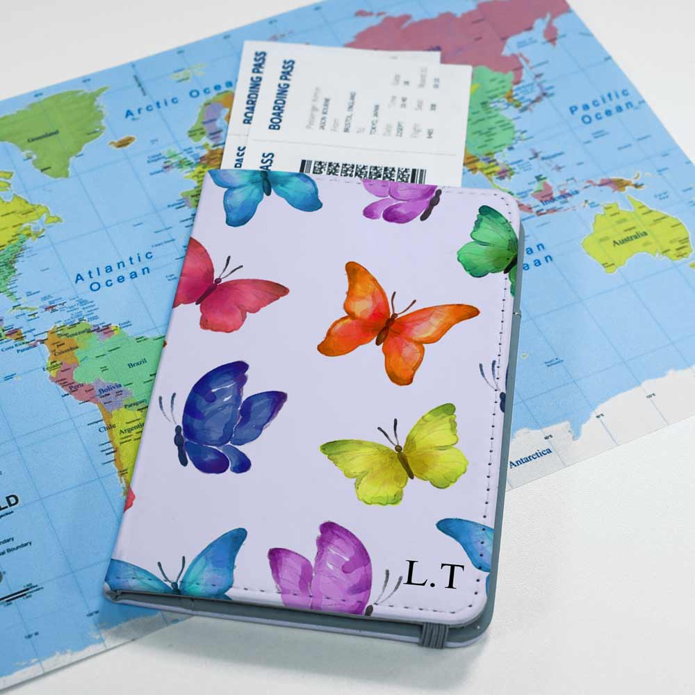 Personalised Passport Holder - Butterflies - Click Image to Close