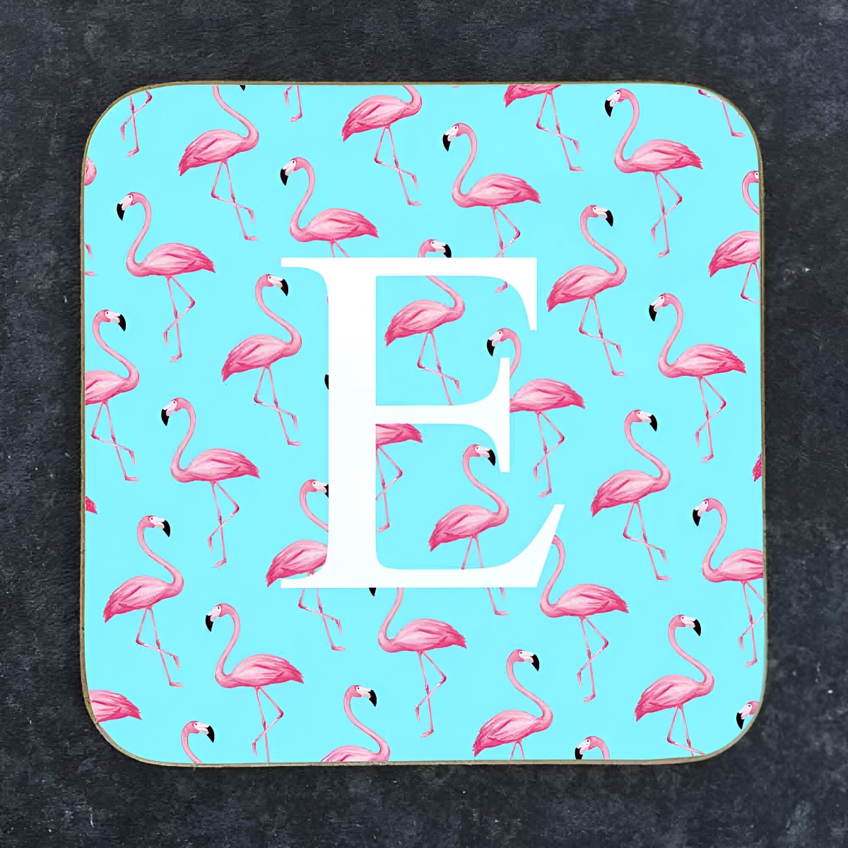 Personalised Coaster - Flamingos - Click Image to Close