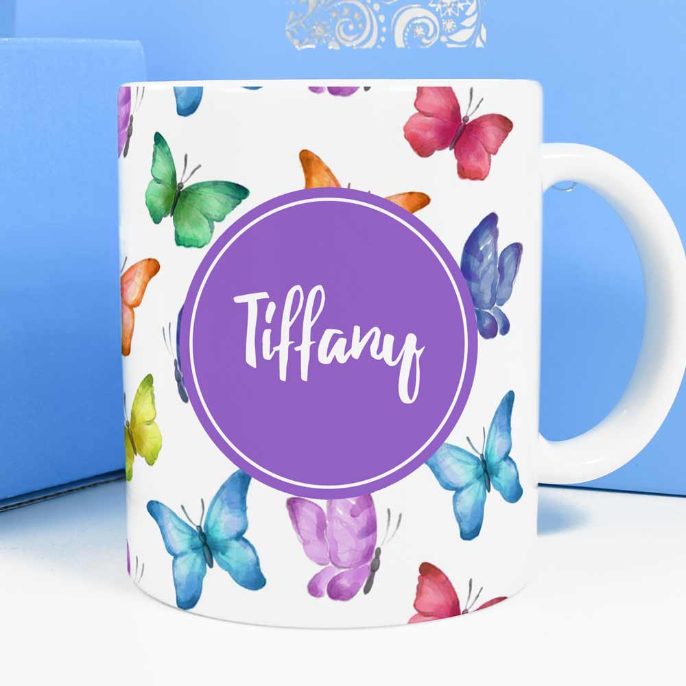 Personalised Mug - Butterflies - Click Image to Close