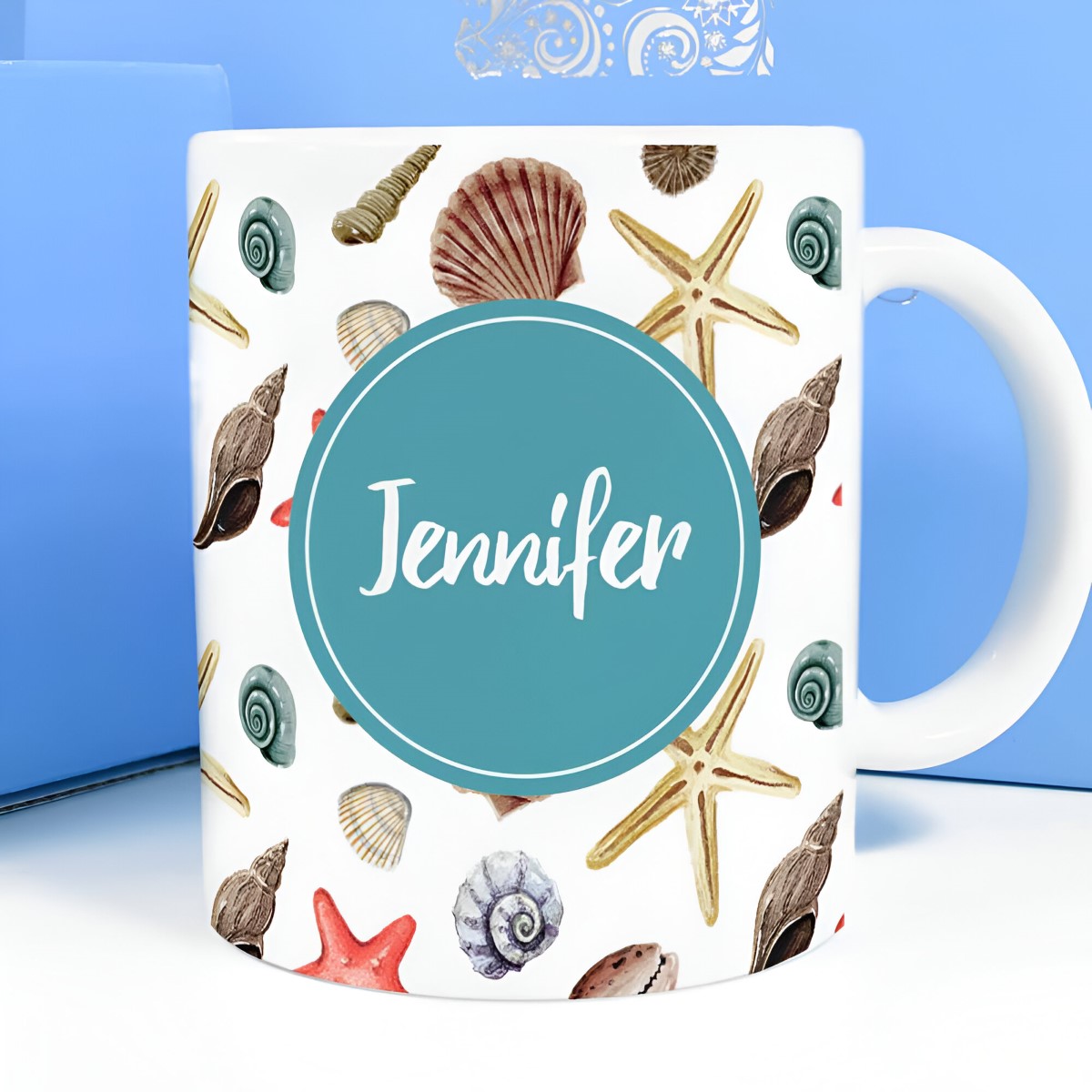 Personalised Mug - Seashells - Click Image to Close