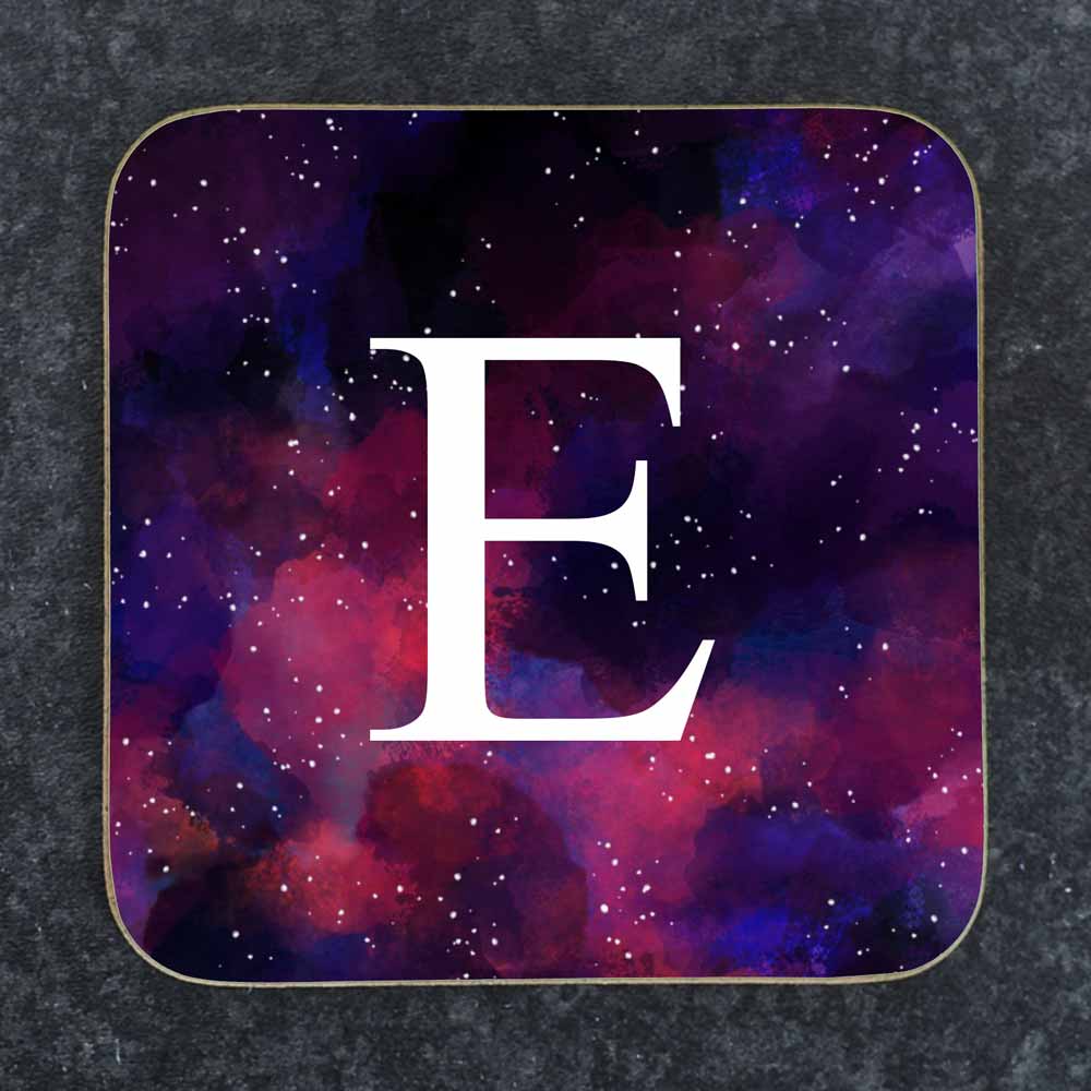 Personalised Coaster - Space Initial - Click Image to Close