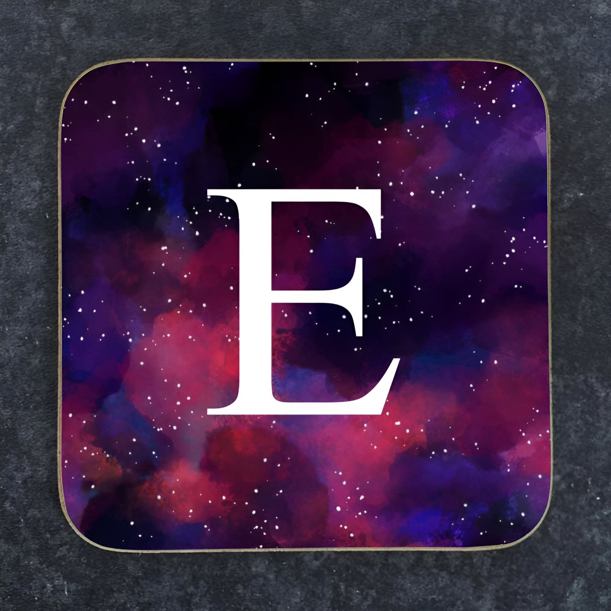 Personalised Coaster - Space Initial - Click Image to Close