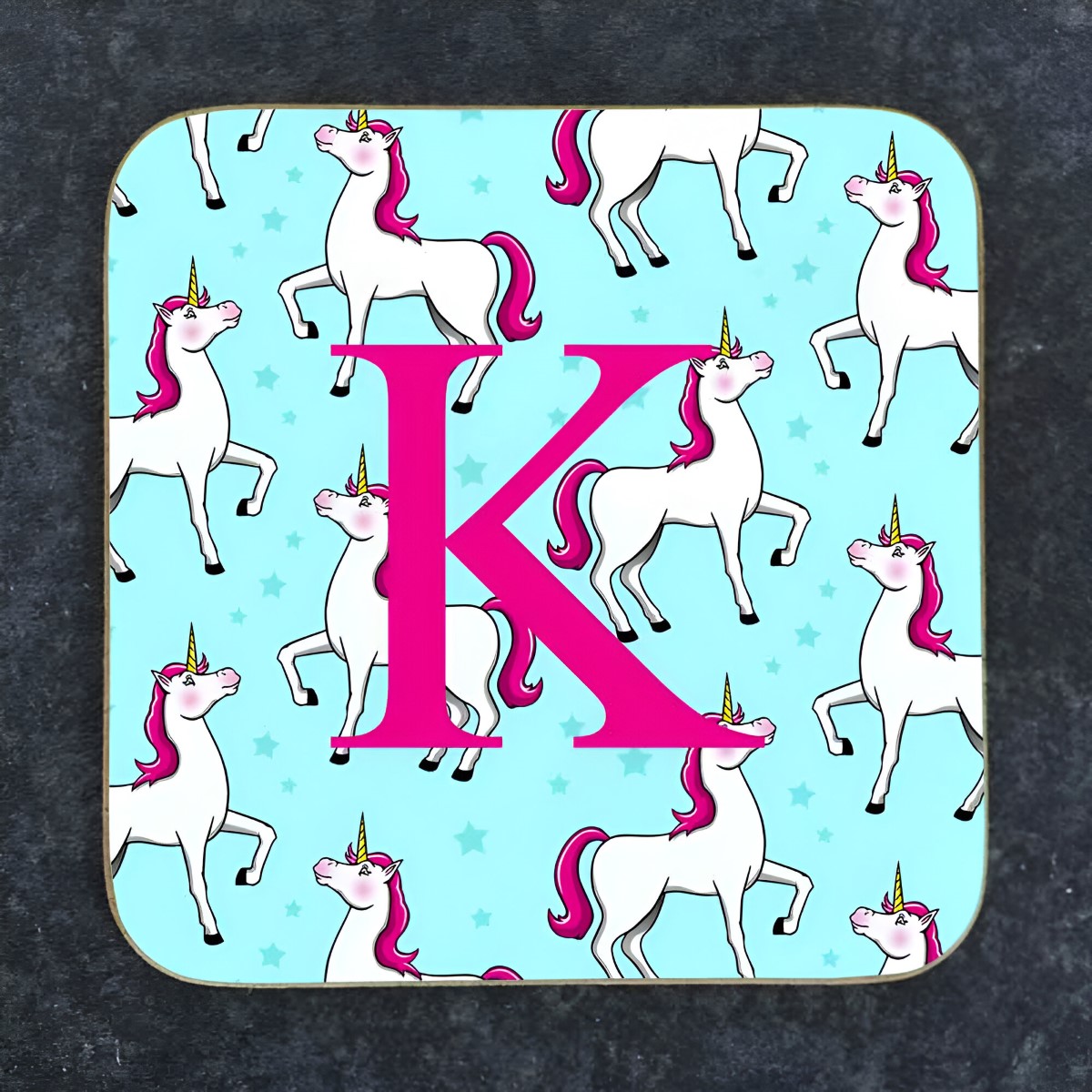 Personalised Coaster - Unicorns - Click Image to Close