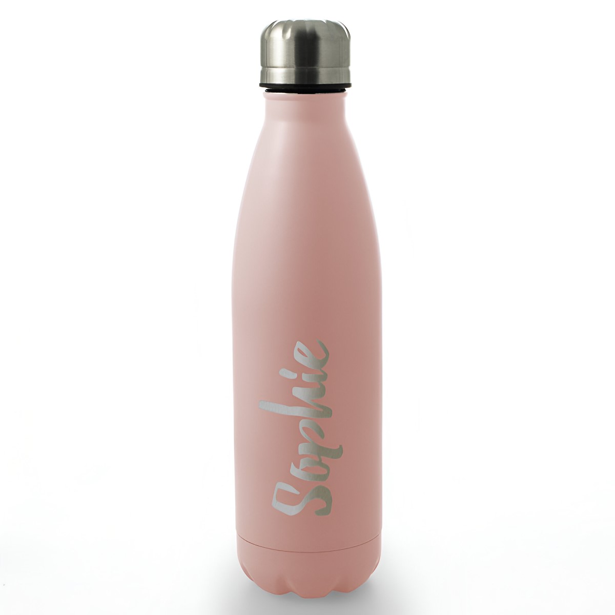 Personalised Engraved Water Bottle 500ml - Pink Any Name - Click Image to Close