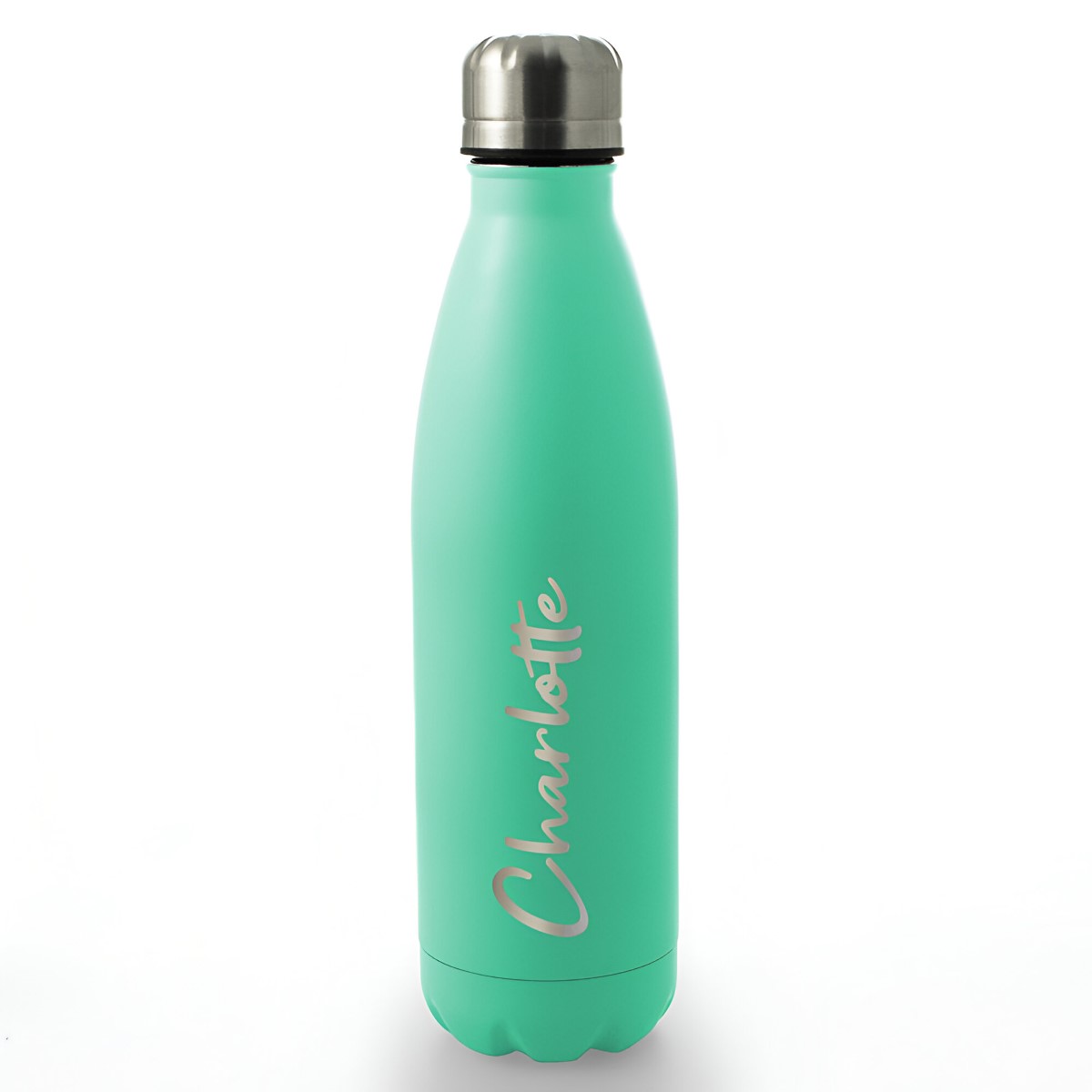 Personalised Engraved Water Bottle 500ml - Aqua Any Name - Click Image to Close