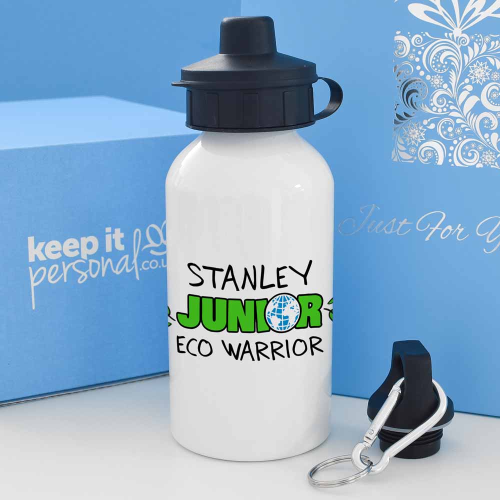 Personalised Water Bottle 400ml - Junior Eco Warrior - Click Image to Close