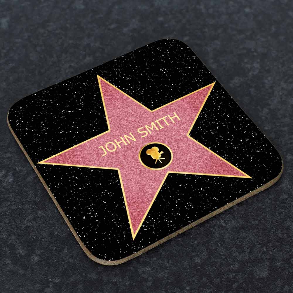 Personalised Coaster - Hollywood Walk Of Fame - Click Image to Close