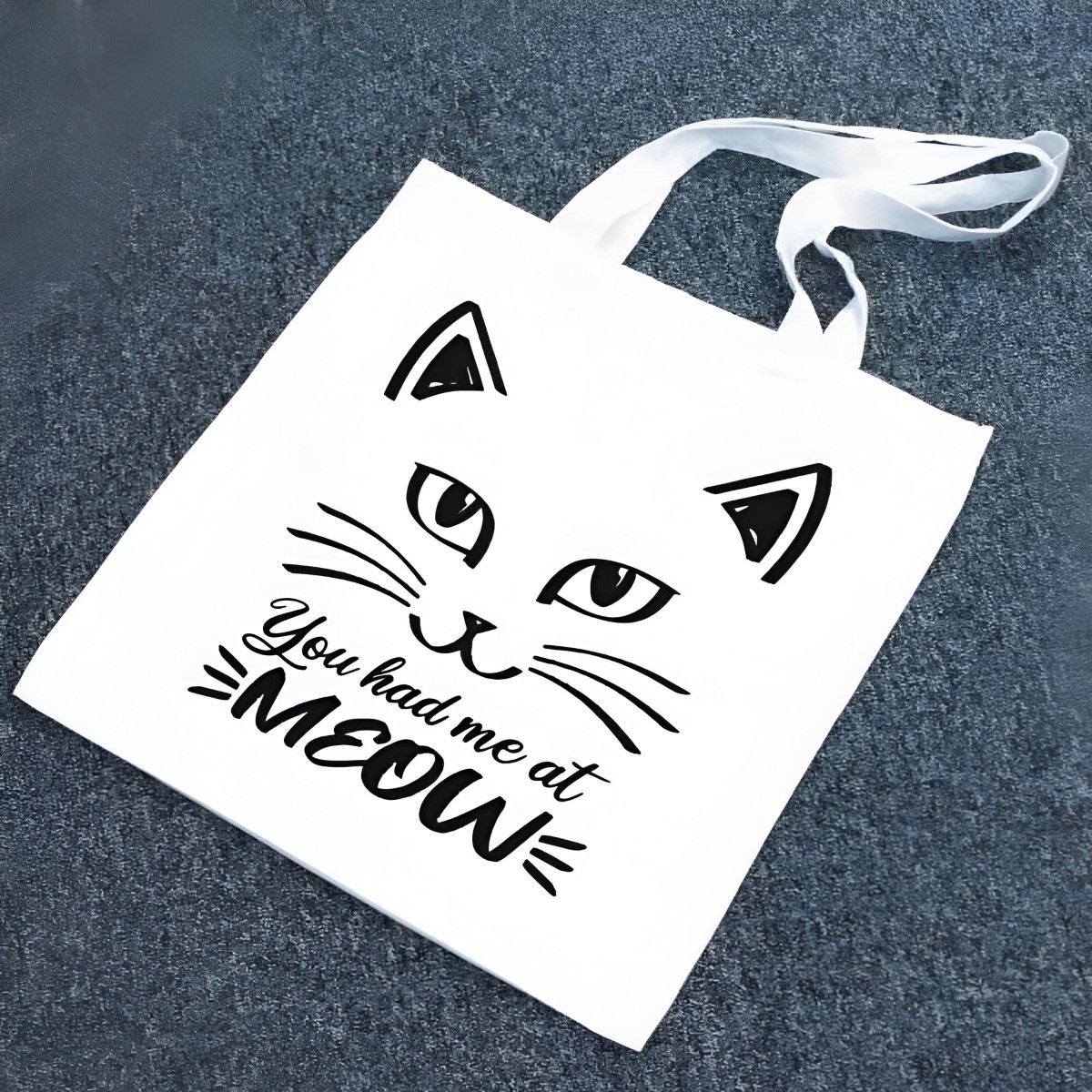 You Had Me At Meow Tote Bag - Click Image to Close