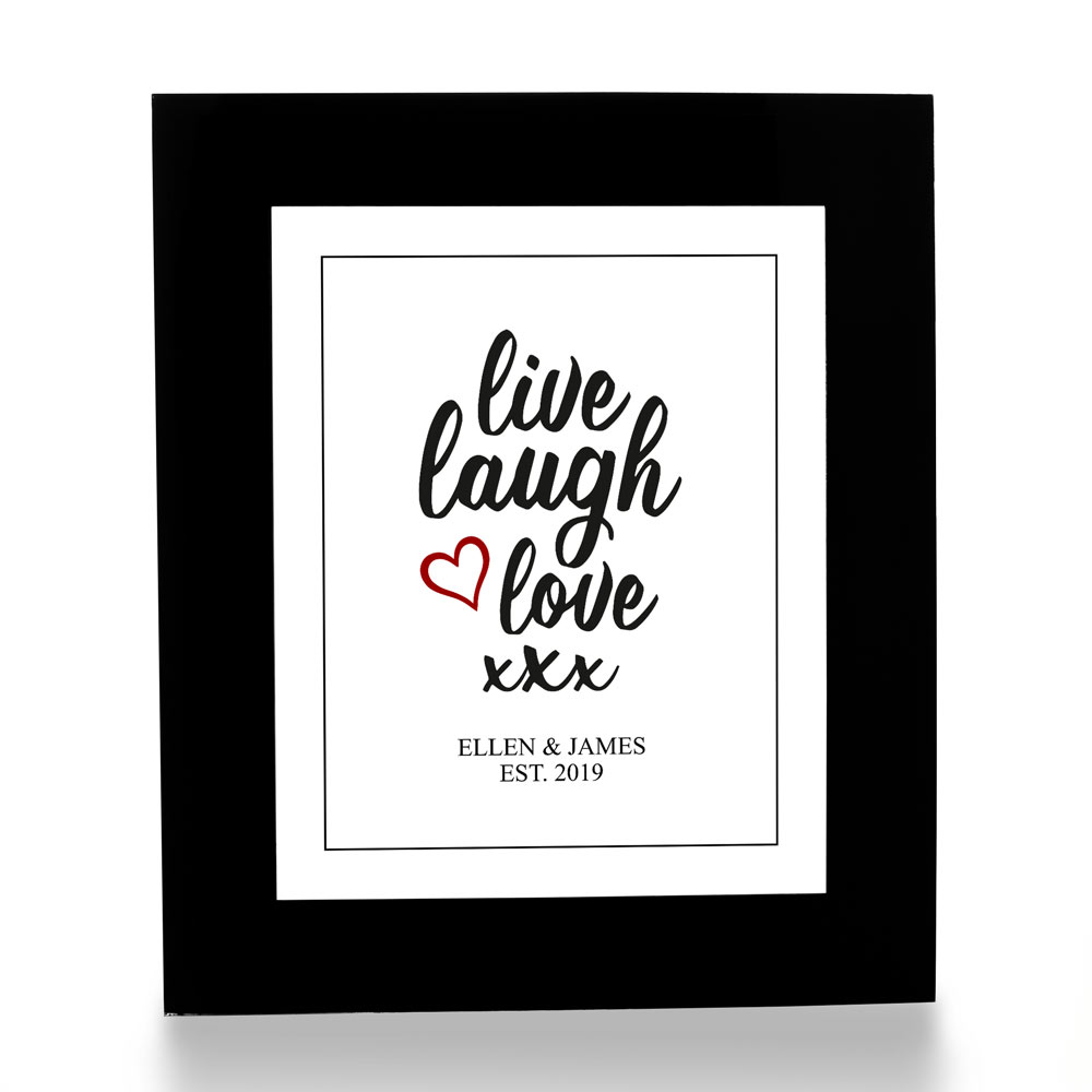 Personalised Print - Live Laugh Love - Click Image to Close