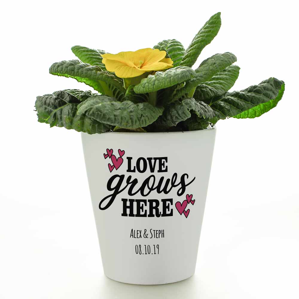 Personalised Flower Pot - Love Grows Here - Click Image to Close