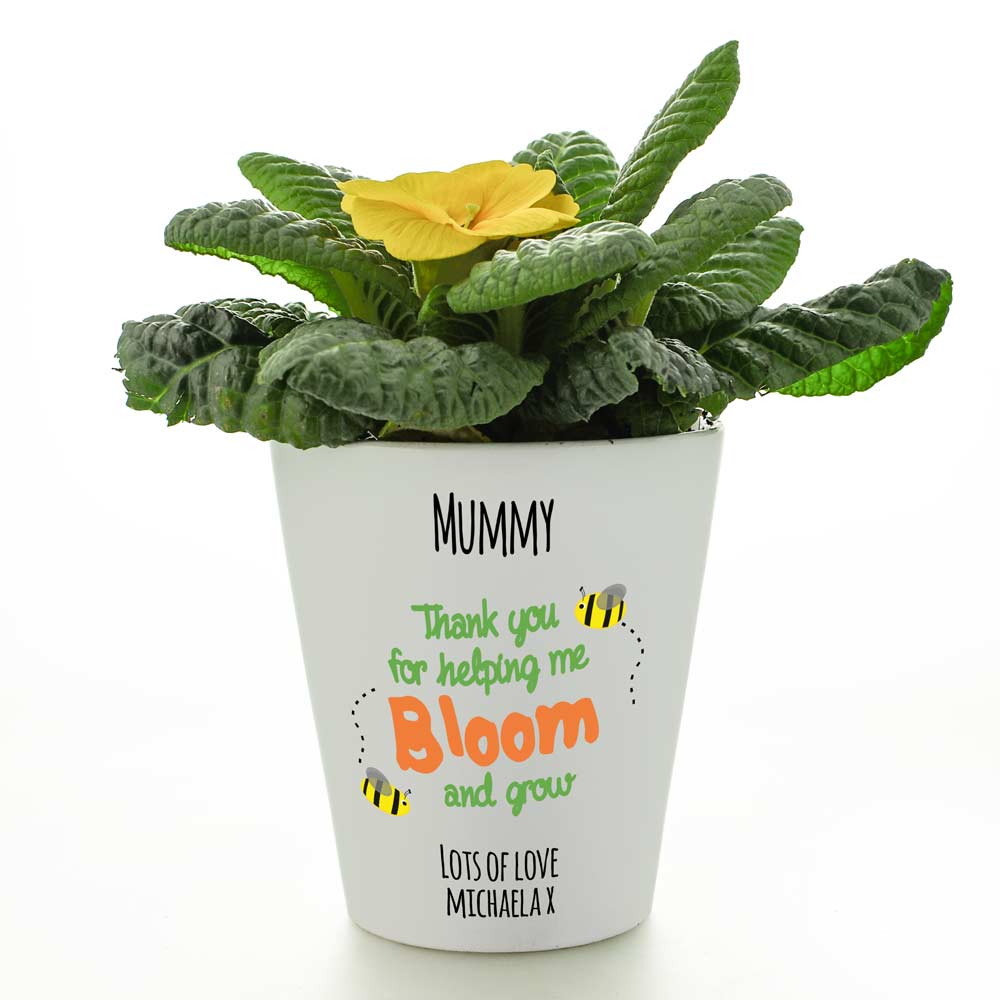 Personalised Flower Pot - Thank You For Helping Me Bloom - Click Image to Close