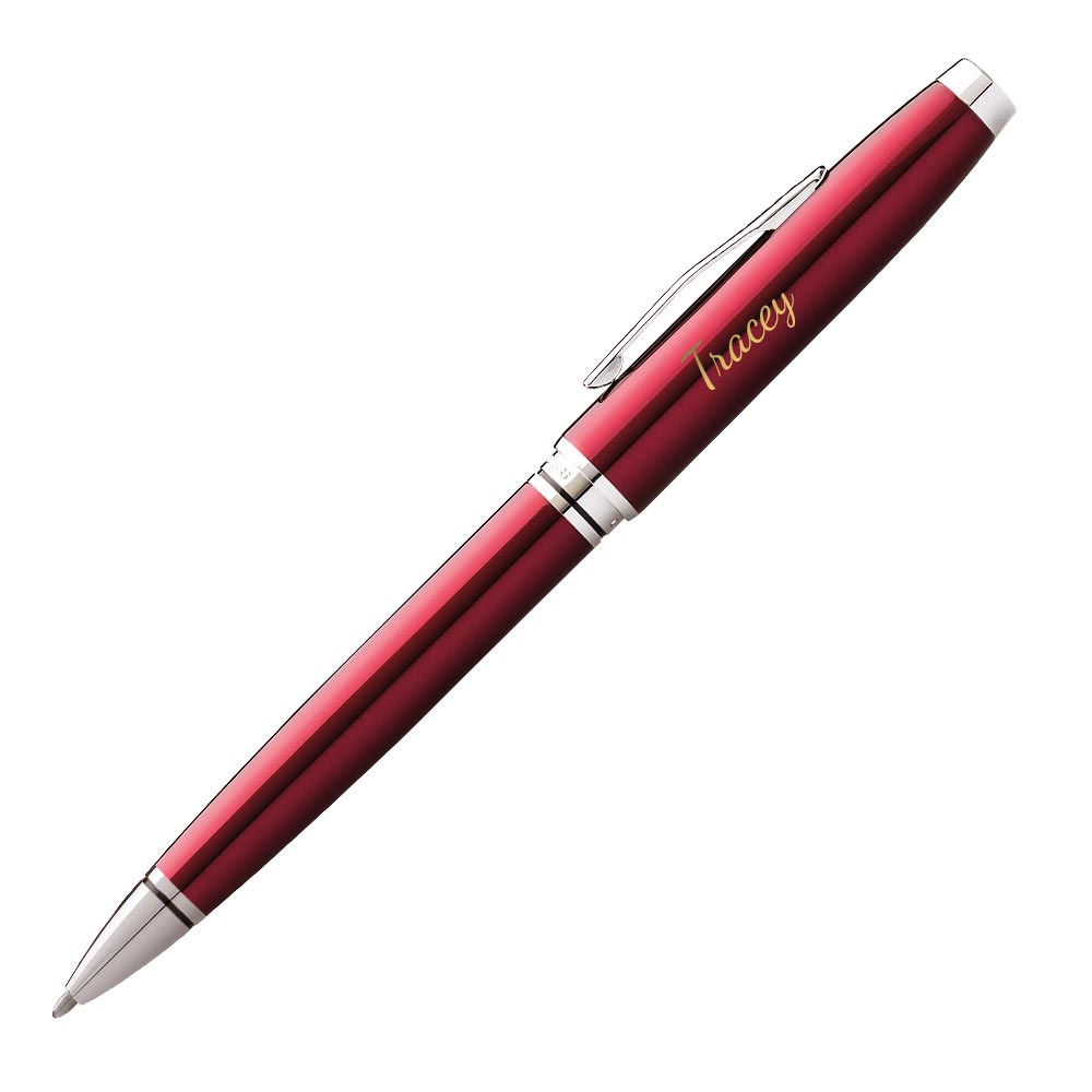 Personalised Cross Coventry Red Ballpoint Pen - Click Image to Close